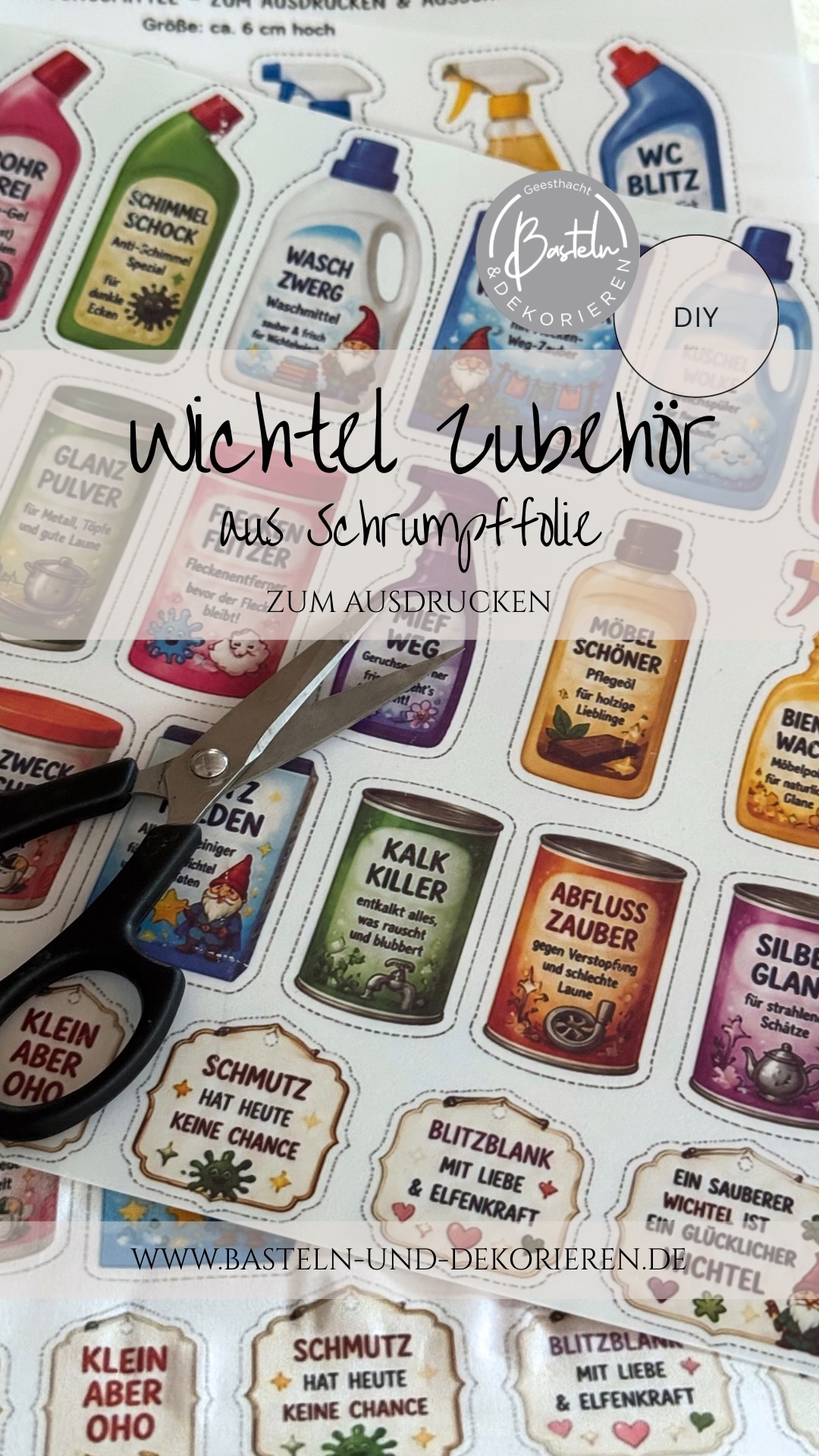 Wichtel zubehoer aus schrumpffolie